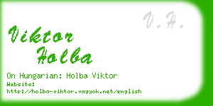 viktor holba business card